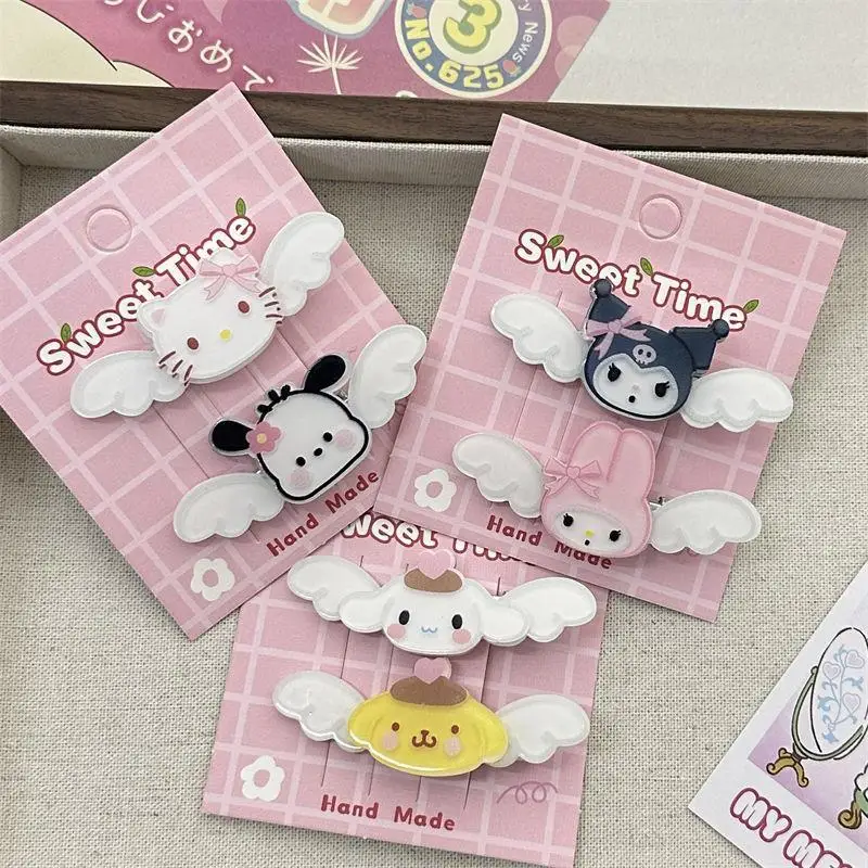 Sanrio Hello Kitty Pochacco Kuromi Kawaii Angel Wings челка заколка для волос мультяшные аксессуары для волос для милых девочек коллекционные подарки
Sanrio Hello Kitty Pochacco Kuromi Kawaii Angel Wings челка заколка для волос мультяшные аксессуары для волос для милых девочек коллекционные подарки