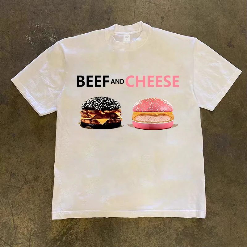American Retro Design Sense Niche Fun Burger Print Loose Casual Short-sleeved T-shirt Graphic T Shirts Anime Clothes Shirts
American Retro Design Sense Niche Fun Burger Print Loose Casual Short-sleeved T-shirt Graphic T Shirts Anime Clothes Shirts