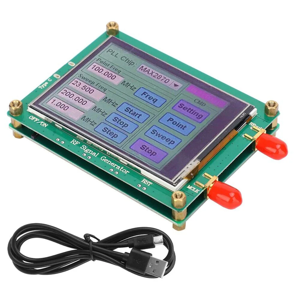 Модуль генератора источника RF MAX2870 23,5 МГц-6000 МГц, высокая стабильность, низкий уровень шума, ЖК-дисплей, датчик, измеритель, тестер, плата с кабелем
Модуль генератора источника RF MAX2870 23,5 МГц-6000 МГц, высокая стабильность, низкий уровень шума, ЖК-дисплей, датчик, измеритель, тестер, плата с кабелем