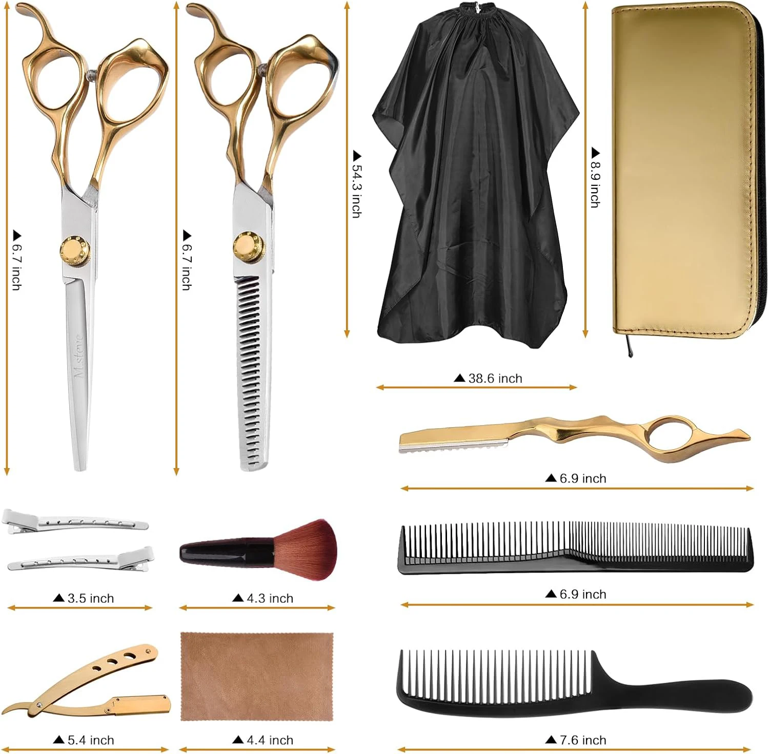 Professional Black Gold Hairdressing Teeth Scissors Barber Hair Cutting Sets Salon Multifunctional Thinning Straight Shears
Professional Black Gold Hairdressing Teeth Scissors Barber Hair Cutting Sets Salon Multifunctional Thinning Straight Shears