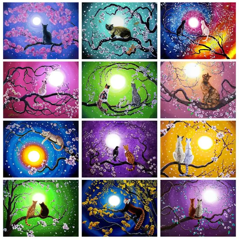 CHENISTORY Oil Painting By Numbers For Adults Flowers And Cat Kill Time Number Painting Wall Art Handiwork With Frame On Canvas
CHENISTORY Oil Painting By Numbers For Adults Flowers And Cat Kill Time Number Painting Wall Art Handiwork With Frame On Canvas