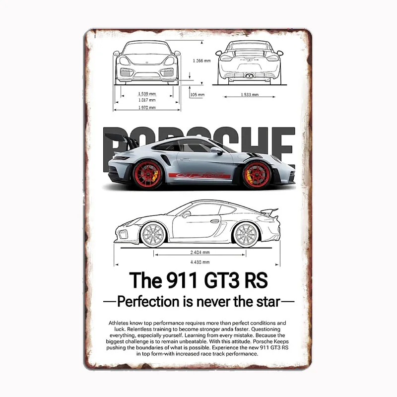 Vintage 0911 GT3 RS Line White Classic Sports Car Metal Poster Sign Club Custom Indoor Wall Tin Sign Room Decor Home Decor
Vintage 0911 GT3 RS Line White Classic Sports Car Metal Poster Sign Club Custom Indoor Wall Tin Sign Room Decor Home Decor