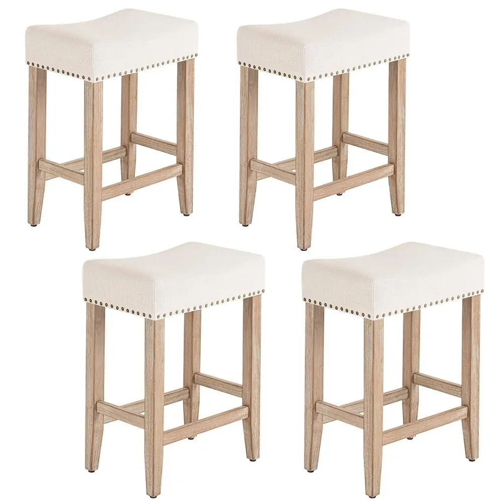 Bar Stools Set of 4, 26 Inch Counter Height Bar Stools,Upholstered Kitchen Barstools with Solid Wooden Legs, Saddle Stools for
Bar Stools Set of 4, 26 Inch Counter Height Bar Stools,Upholstered Kitchen Barstools with Solid Wooden Legs, Saddle Stools for
