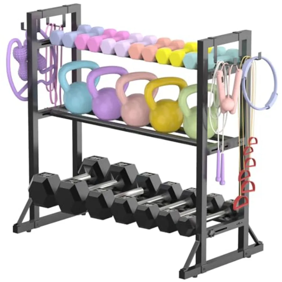 3-Tier Adjustable Dumbbell Rack Stand - Heavy-Duty Carbon Steel Weight Storage Organizer for Home Gym Easy Assembly 450 lb Capa
3-Tier Adjustable Dumbbell Rack Stand - Heavy-Duty Carbon Steel Weight Storage Organizer for Home Gym Easy Assembly 450 lb Capa