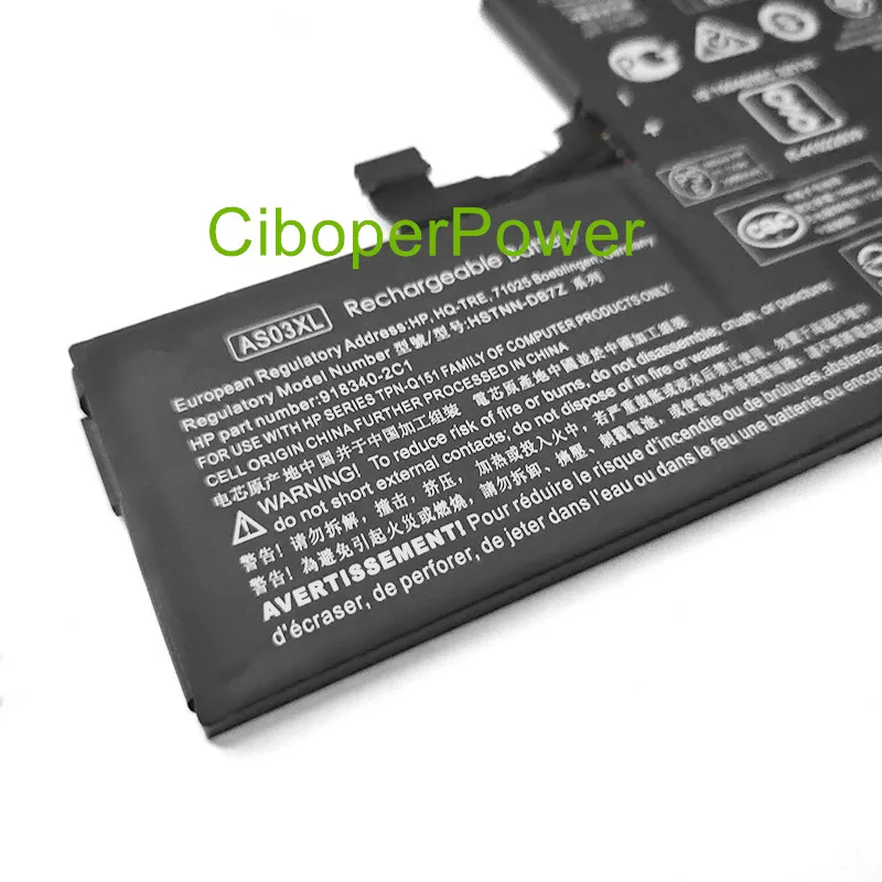 Laptop Battery For AS03XL 484170-001 918340-1C1 918340-2C1 918340-171 918340-271 918669-855 11 G5 EE 11.1V 44.95W
Laptop Battery For AS03XL 484170-001 918340-1C1 918340-2C1 918340-171 918340-271 918669-855 11 G5 EE 11.1V 44.95W