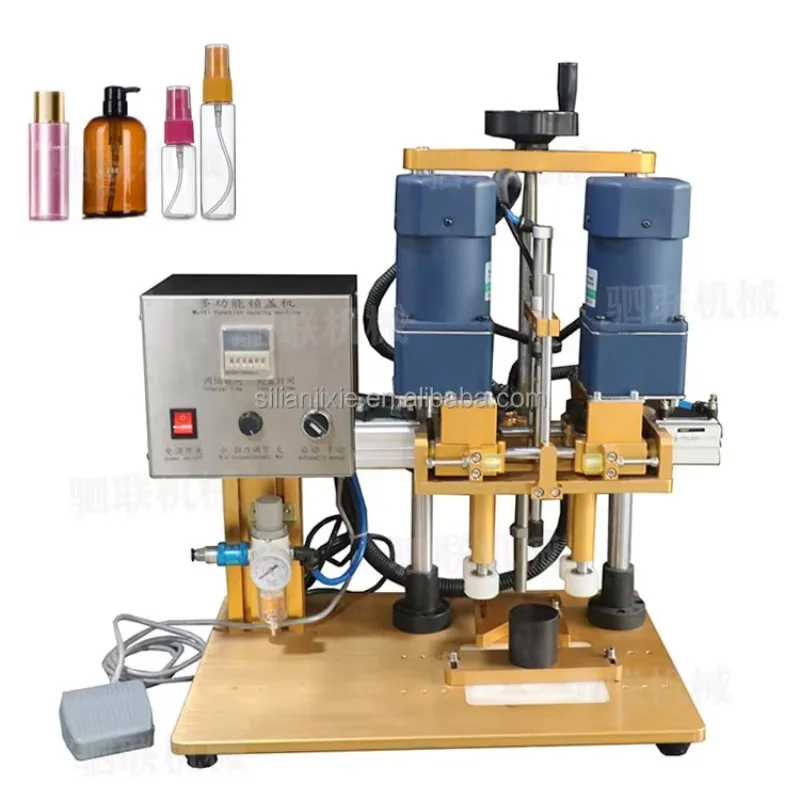 Semi Automatic Desktop Pneumatic Plastic Cover Screw Machine Cosmetics Water Beverage Glass Spray Bottle Capping Machine
Semi Automatic Desktop Pneumatic Plastic Cover Screw Machine Cosmetics Water Beverage Glass Spray Bottle Capping Machine