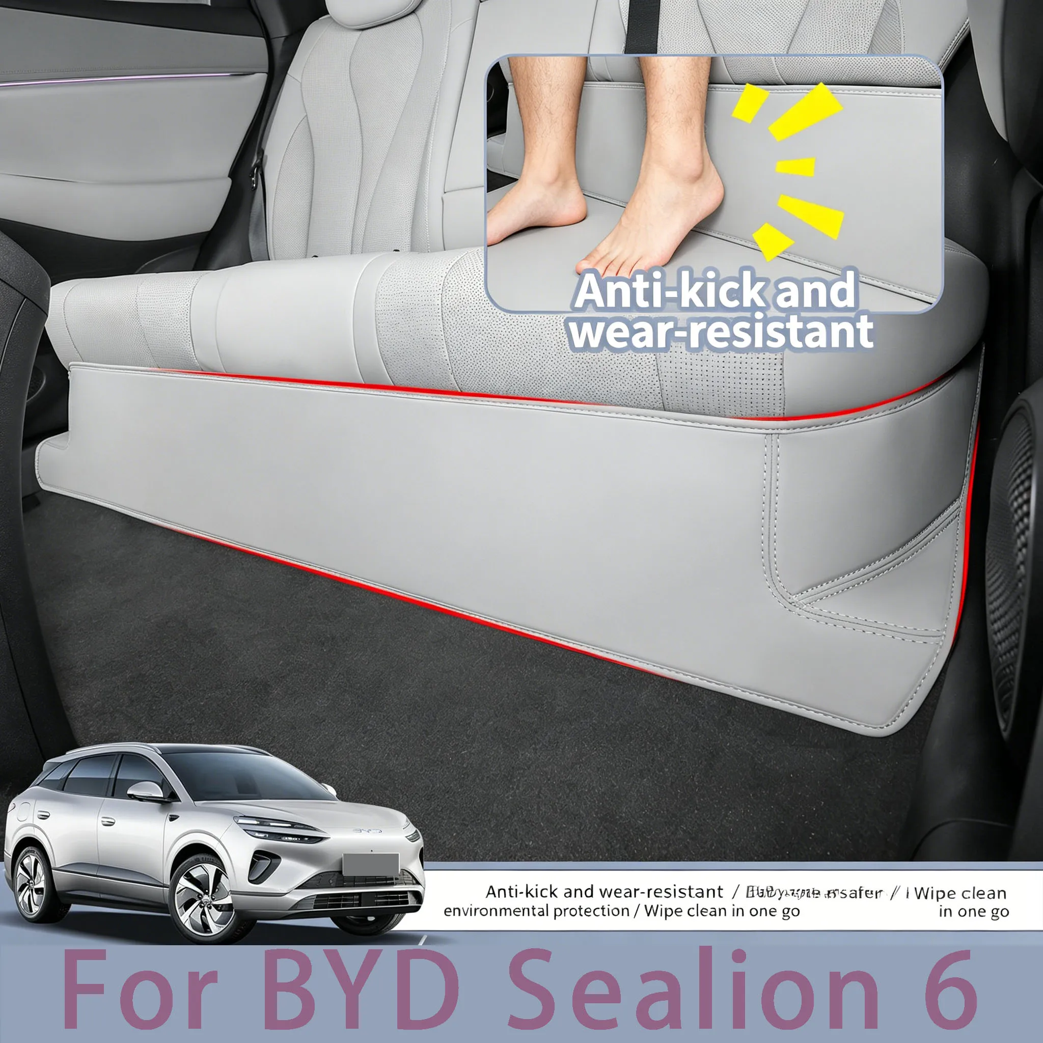 For BYD Sea Lion 06 EV/DMI Rear Seat Kick Pad Special Kick Pad Wear Resistant Scratch Resistant Protection Interior Accessories
For BYD Sea Lion 06 EV/DMI Rear Seat Kick Pad Special Kick Pad Wear Resistant Scratch Resistant Protection Interior Accessories