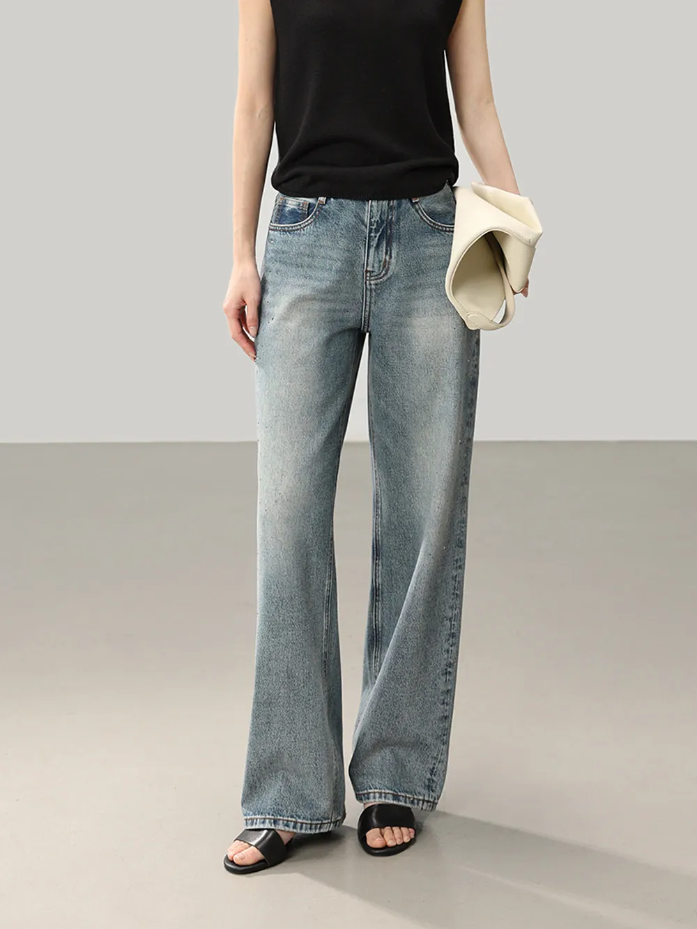 Glittering Drill Cotton Straight Leg Jeans Women's High Waist Jeans Starry Design Heavy Embelliment Casual Winter Pants
Glittering Drill Cotton Straight Leg Jeans Women's High Waist Jeans Starry Design Heavy Embelliment Casual Winter Pants