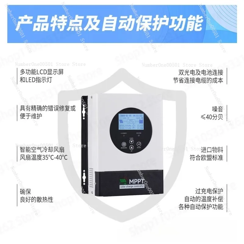 120A MPPT Solar Charge Controller 96V Battery 230VDC PV Input for Lead Acid Lithium Off Grid System High Power
120A MPPT Solar Charge Controller 96V Battery 230VDC PV Input for Lead Acid Lithium Off Grid System High Power