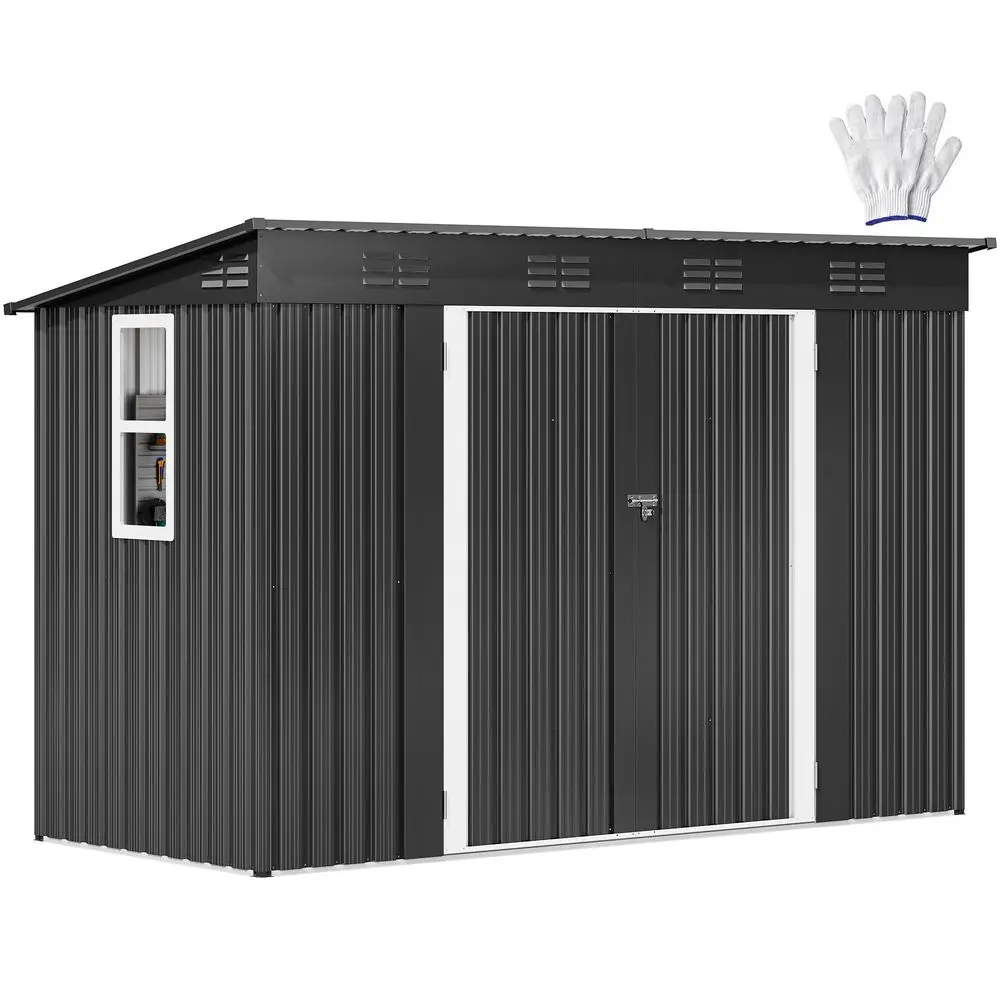 9x4ft Large Tool Storage Shed with Window, Lockable Doors, and Sloped Roof, Oversized Steel Outdoor Storage Shed for Garden, Pa
9x4ft Large Tool Storage Shed with Window, Lockable Doors, and Sloped Roof, Oversized Steel Outdoor Storage Shed for Garden, Pa