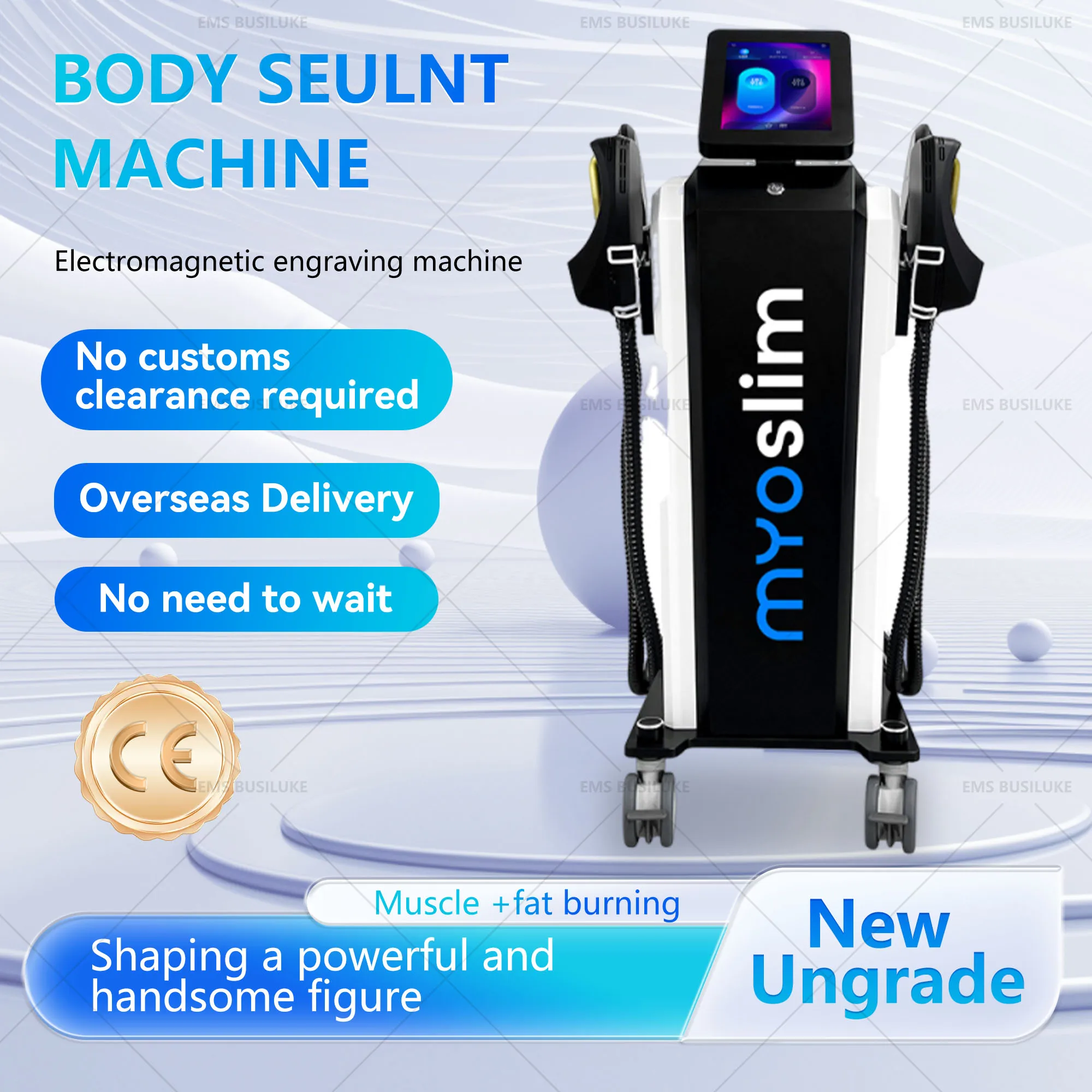 MYOslim Mag Netic EMS Slimming Bodybuilding Firming Skin Youthful Burning Fat Gaining Muscle Beautiful Buttocks WeightLoss
MYOslim Mag Netic EMS Slimming Bodybuilding Firming Skin Youthful Burning Fat Gaining Muscle Beautiful Buttocks WeightLoss
