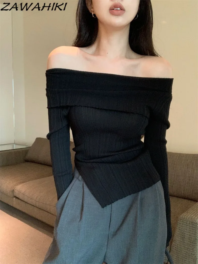 T Shirts for Women Slash Neck Solid Color Spring Fall Slit Lightweight Y2K Alim Fashion Long Sleeve Versatile Grunge Clothes
T Shirts for Women Slash Neck Solid Color Spring Fall Slit Lightweight Y2K Alim Fashion Long Sleeve Versatile Grunge Clothes