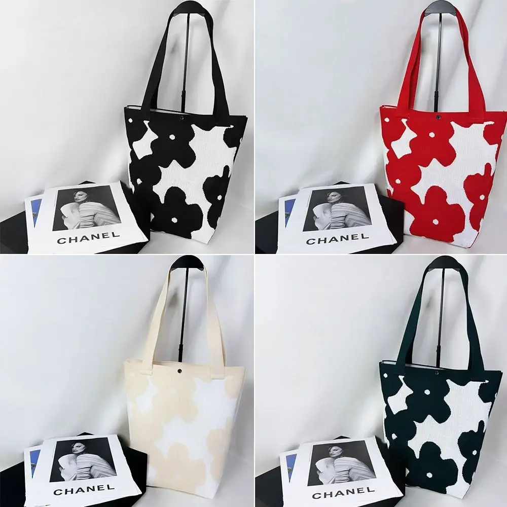 Reusable Flowers Knitted Bucket Bag Knitted High-capacity Knot Bag Large Capacity Shoulder Bag Women
Reusable Flowers Knitted Bucket Bag Knitted High-capacity Knot Bag Large Capacity Shoulder Bag Women