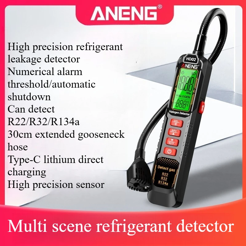 ANENG refrigerant leak detector, air conditioning detector, automotive snow type leak detector, fluorine halogen detector
ANENG refrigerant leak detector, air conditioning detector, automotive snow type leak detector, fluorine halogen detector