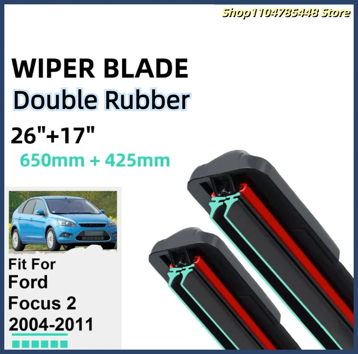 Double Rubber Car Wiper Blades for Ford Focus 2 2004-2011 Front Windscreen Windshield Rubber Car Accessories 2009 2010 2011
Double Rubber Car Wiper Blades for Ford Focus 2 2004-2011 Front Windscreen Windshield Rubber Car Accessories 2009 2010 2011
