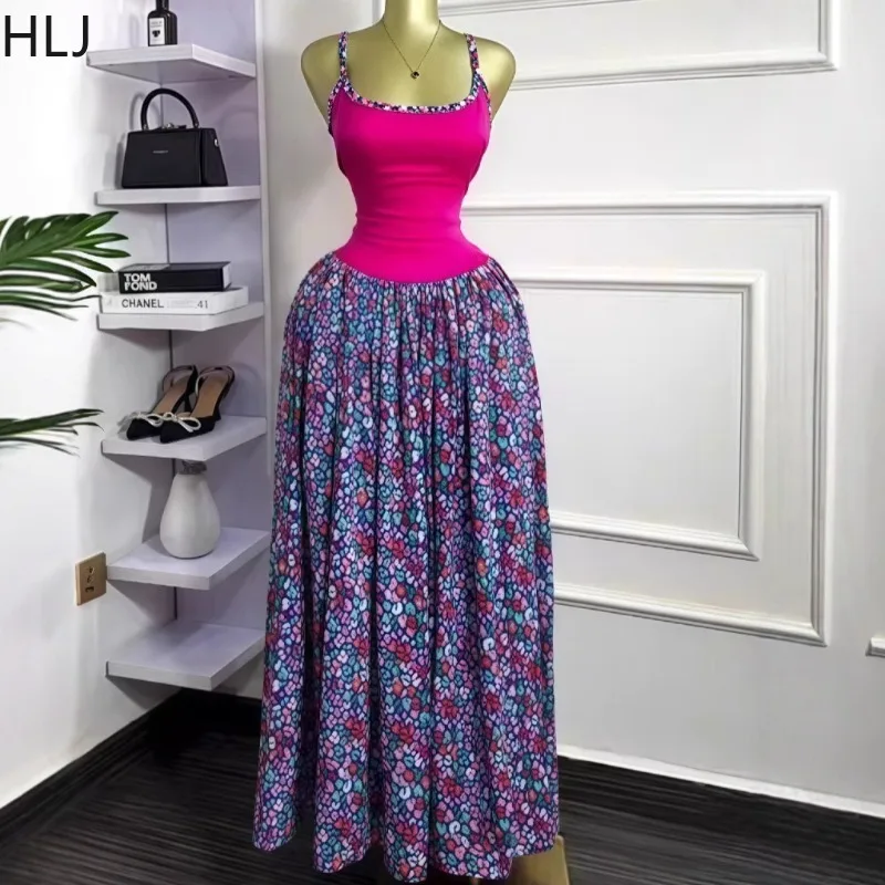 HLJ Fashion Floral Printed Patchwork Bodycon Long Dress Women Summer Spaghetti Strap Backless Dresses Female Streetwear Vestidos
HLJ Fashion Floral Printed Patchwork Bodycon Long Dress Women Summer Spaghetti Strap Backless Dresses Female Streetwear Vestidos