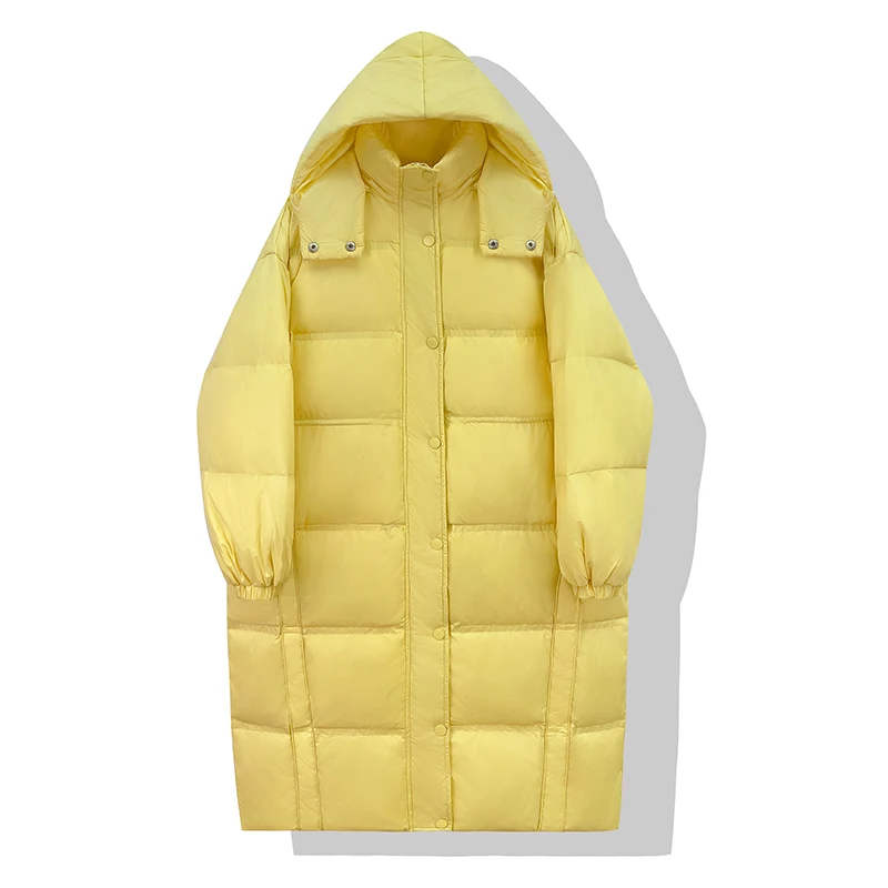 2022 women Winter jacket Casual Long Down Jacket Female solid color Hooded Loose Outwear
2022 women Winter jacket Casual Long Down Jacket Female solid color Hooded Loose Outwear