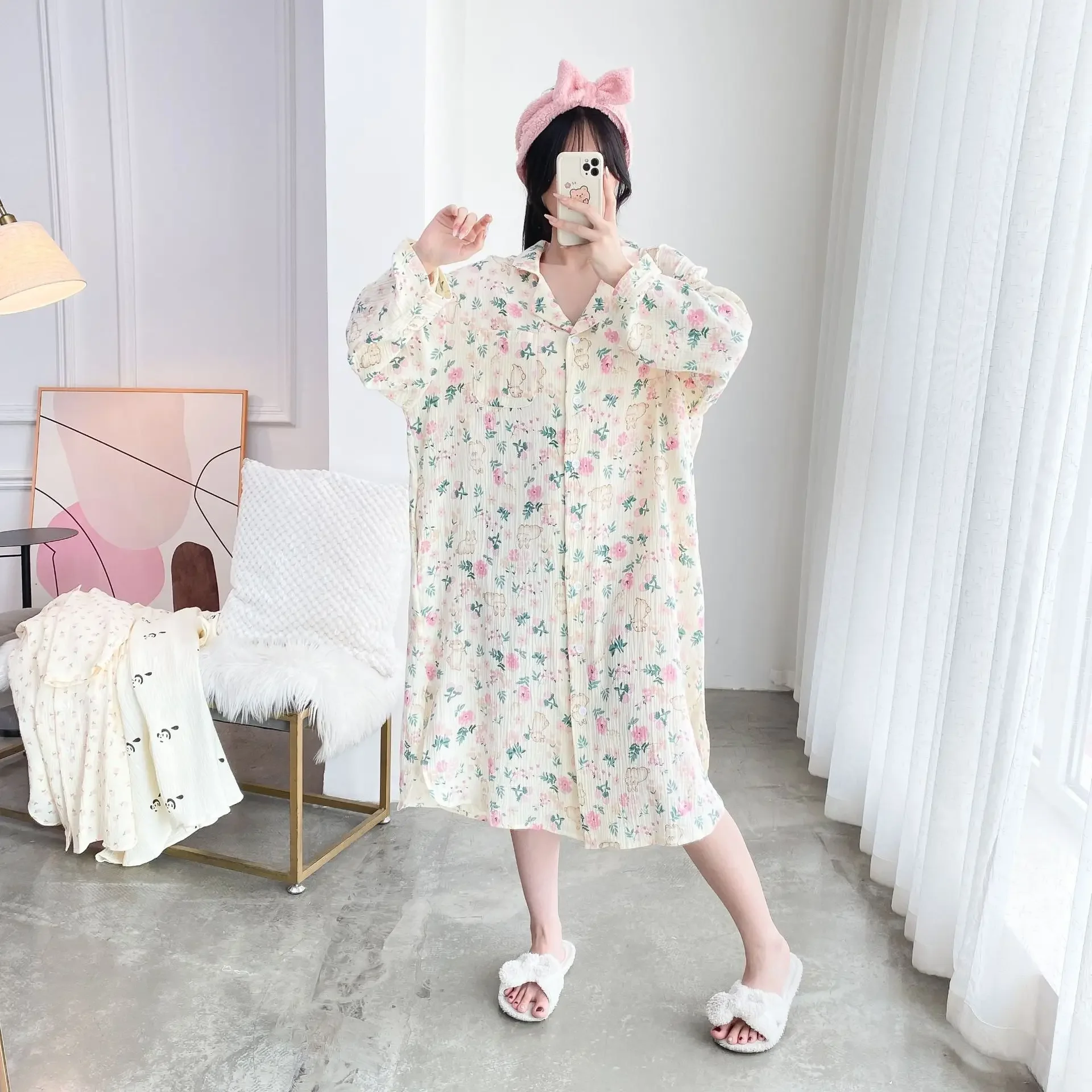 Весенне-летнее женское повседневное ночное платье, ночная рубашка из 100% хлопка, женская длинная рубашка для отдыха, платья больших размеров, Vestidos Feminino
Весенне-летнее женское повседневное ночное платье, ночная рубашка из 100% хлопка, женская длинная рубашка для отдыха, платья больших размеров, Vestidos Feminino