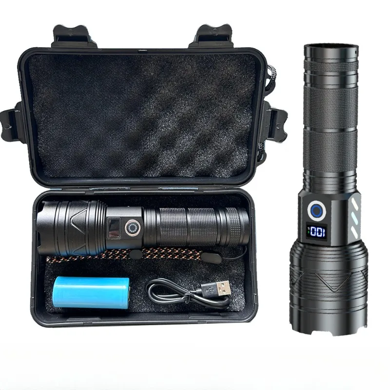 Strong Light Digital Battery Display Zoom Upgrade TYPE-C Charging White Laser Long-range Emergency Flashlight
Strong Light Digital Battery Display Zoom Upgrade TYPE-C Charging White Laser Long-range Emergency Flashlight