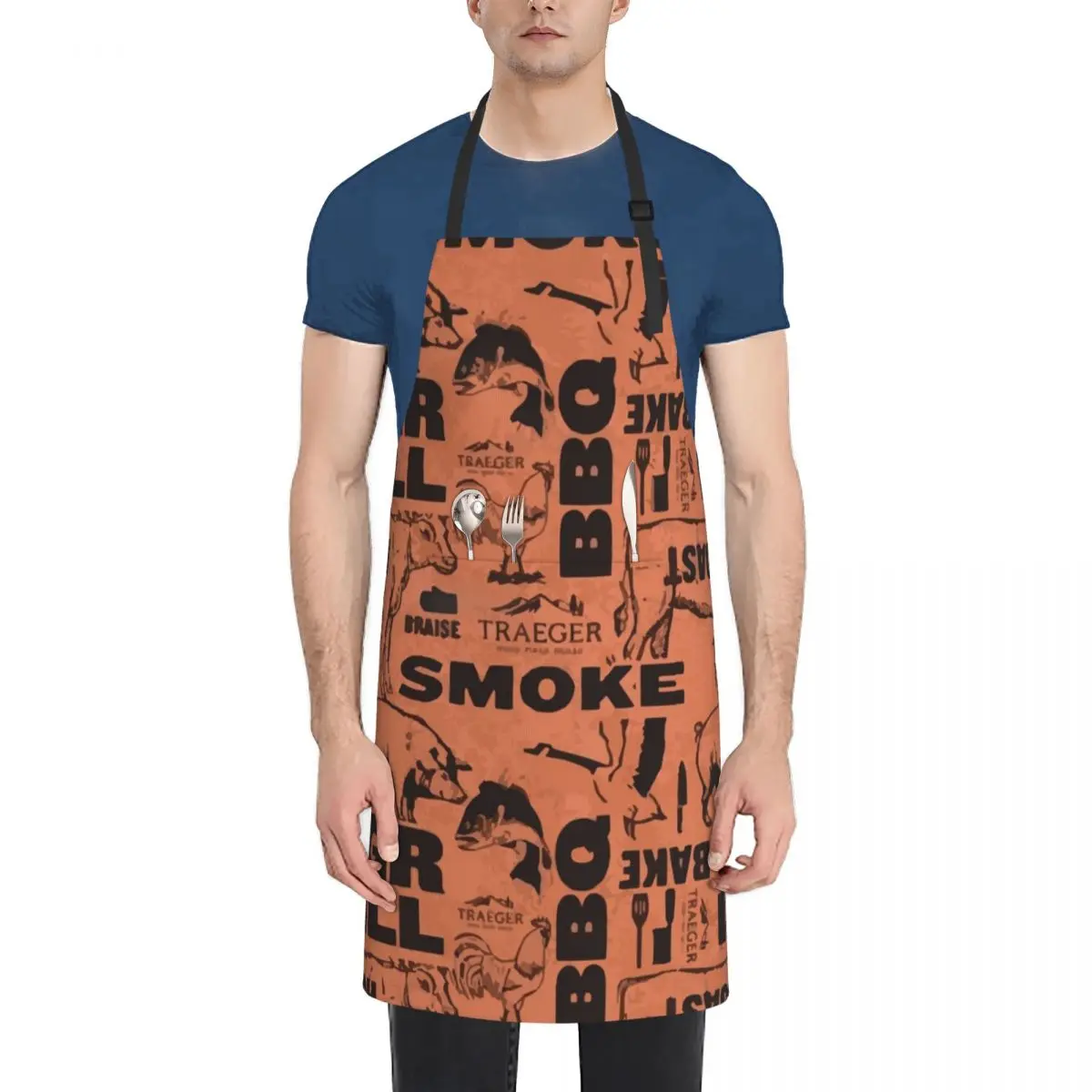 Traeger BBQ Smoker Butcher Pattern Apron professional kitchen japanese style Waiter Uniforms Apron
Traeger BBQ Smoker Butcher Pattern Apron professional kitchen japanese style Waiter Uniforms Apron