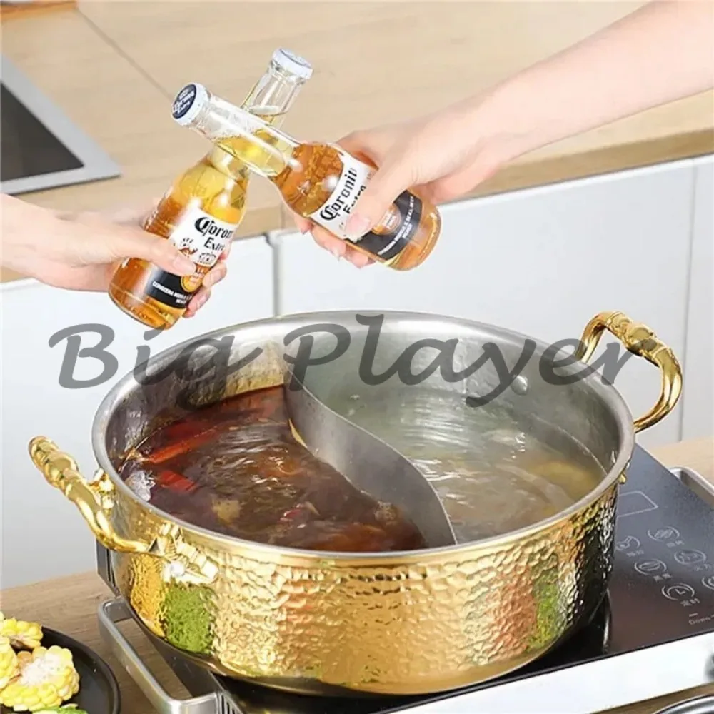 Professional Commercial Double Flavor Hot Pot - 3 Layer 304 Steel Italian Hammered Clear Soup Pot
Professional Commercial Double Flavor Hot Pot - 3 Layer 304 Steel Italian Hammered Clear Soup Pot