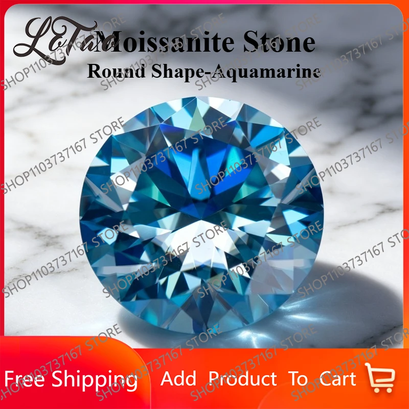 Moissanite Stone Aquamarine Color Round Shape Lab Grown Gemstone for DIY Jewelry Making Pass Diamond Test with GRA Certificate
Moissanite Stone Aquamarine Color Round Shape Lab Grown Gemstone for DIY Jewelry Making Pass Diamond Test with GRA Certificate