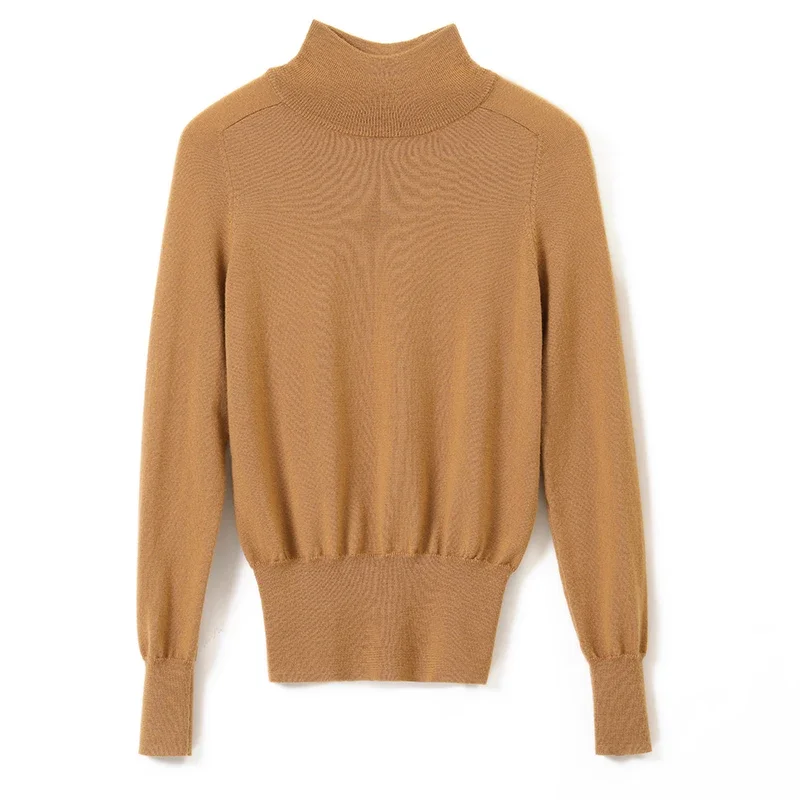 Autumn Winter Bottoming Loose and Thin Pure Wool Half Turtleneck Knitted Sweater Women
Autumn Winter Bottoming Loose and Thin Pure Wool Half Turtleneck Knitted Sweater Women