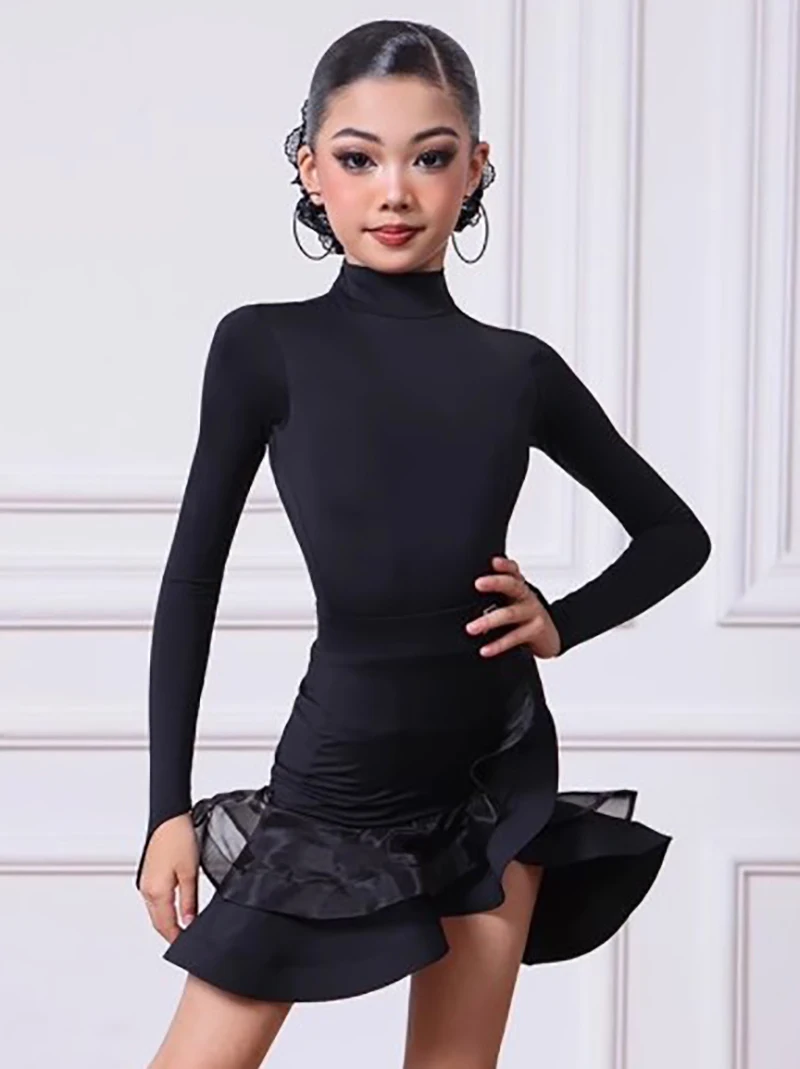 Kids Girls Latin Dance Uniform Long Sleeve Mesh Backless Competition Dress Grading Split Suit Women Ballroom Dancewear Costumes
Kids Girls Latin Dance Uniform Long Sleeve Mesh Backless Competition Dress Grading Split Suit Women Ballroom Dancewear Costumes