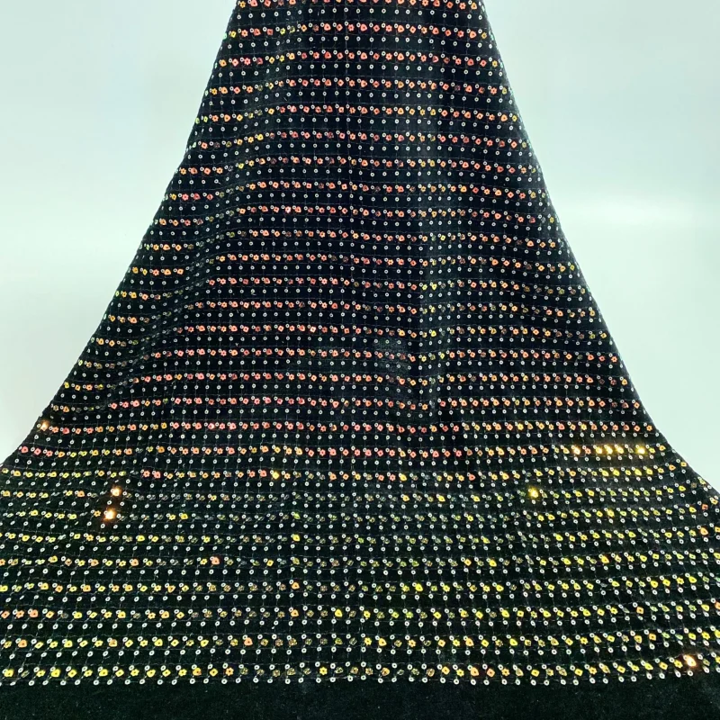 Small Sequin Embroidered Velvet Fabric for DIY Sewing Dress Designer Accessories Lace Clothing Fashion Cloth By The Yard
Small Sequin Embroidered Velvet Fabric for DIY Sewing Dress Designer Accessories Lace Clothing Fashion Cloth By The Yard