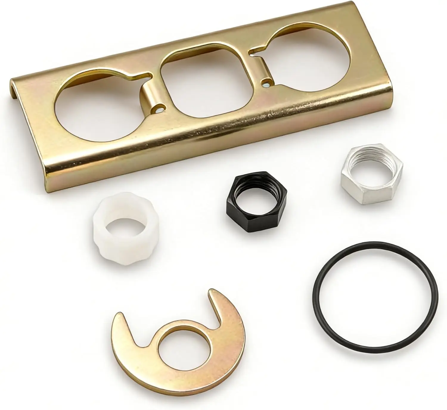 Kitchen Faucet Mounting Kit Replacement Parts with Plate, Nut, Washer & O-Ring for Single-Hole Sinks
Kitchen Faucet Mounting Kit Replacement Parts with Plate, Nut, Washer & O-Ring for Single-Hole Sinks