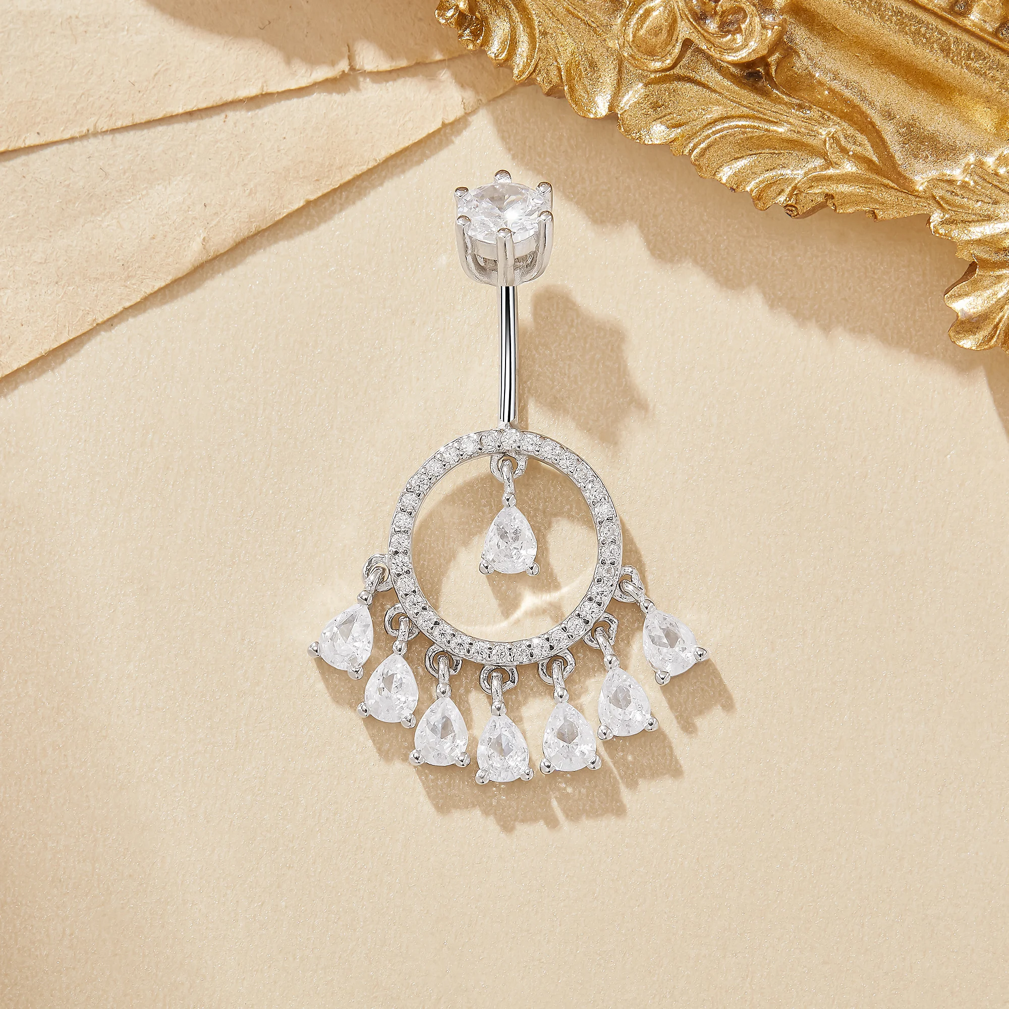 Pear Drop Ring CZ Stone Solid 925 Sterling Silver Belly Button Ring Belly Piercing Navel Bar Curved Barbell Navel Ring 6730007
Pear Drop Ring CZ Stone Solid 925 Sterling Silver Belly Button Ring Belly Piercing Navel Bar Curved Barbell Navel Ring 6730007