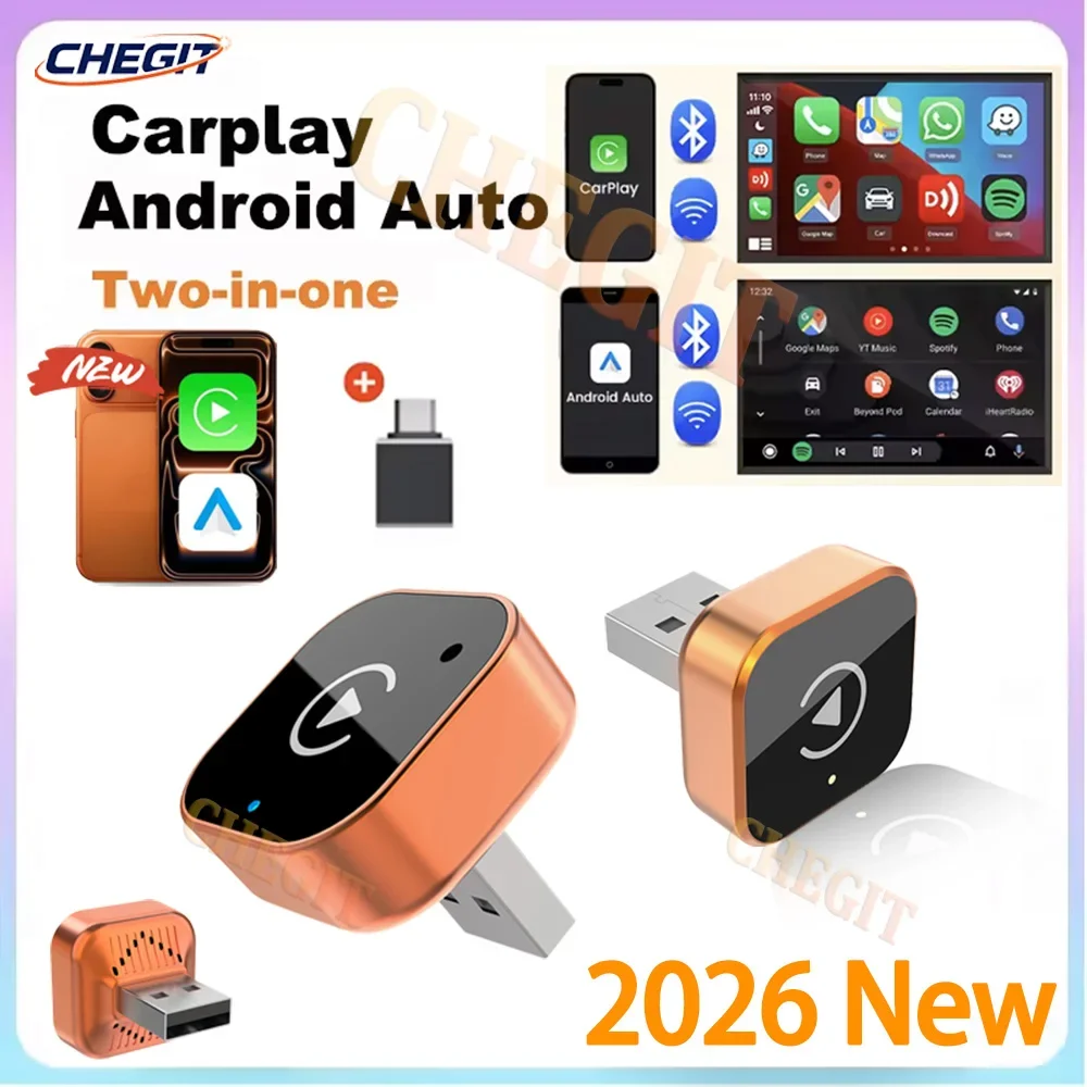 Беспроводной адаптер 2-в-1 для CarPlay и Android Auto обновление 2026 года с Bluetooth Auto Link, для автомобилей с проводным CarPlay KIA MG Hyundai
Беспроводной адаптер 2-в-1 для CarPlay и Android Auto обновление 2026 года с Bluetooth Auto Link, для автомобилей с проводным CarPlay KIA MG Hyundai