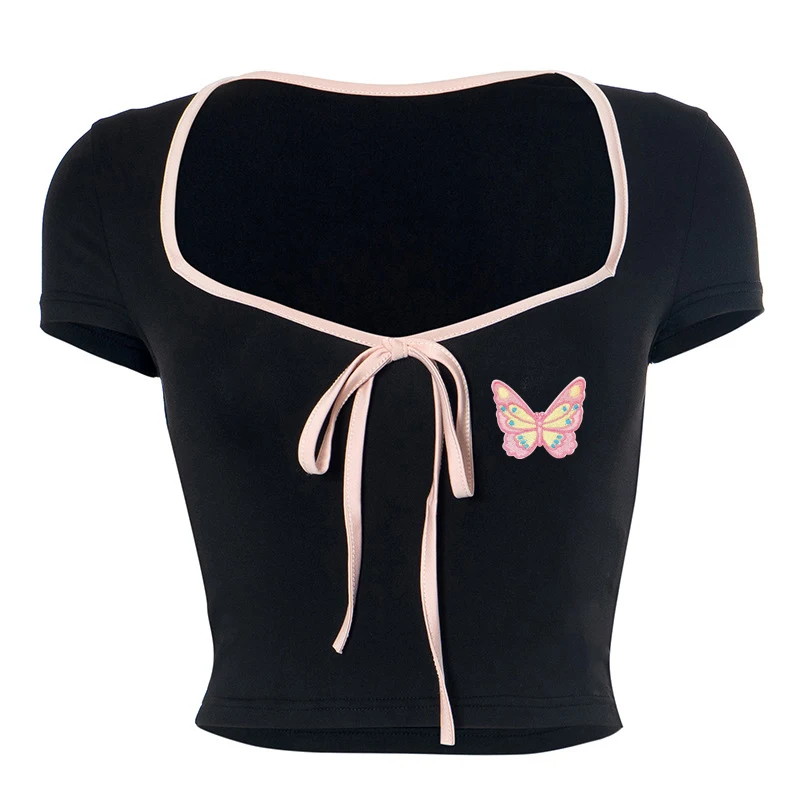 Y2K Bow Embroidered Short Sleeve T-shirt Women's Harajuku Unique Crop Top Streetwear Cute Retro Casual Sleeveless Tops Fashion
Y2K Bow Embroidered Short Sleeve T-shirt Women's Harajuku Unique Crop Top Streetwear Cute Retro Casual Sleeveless Tops Fashion