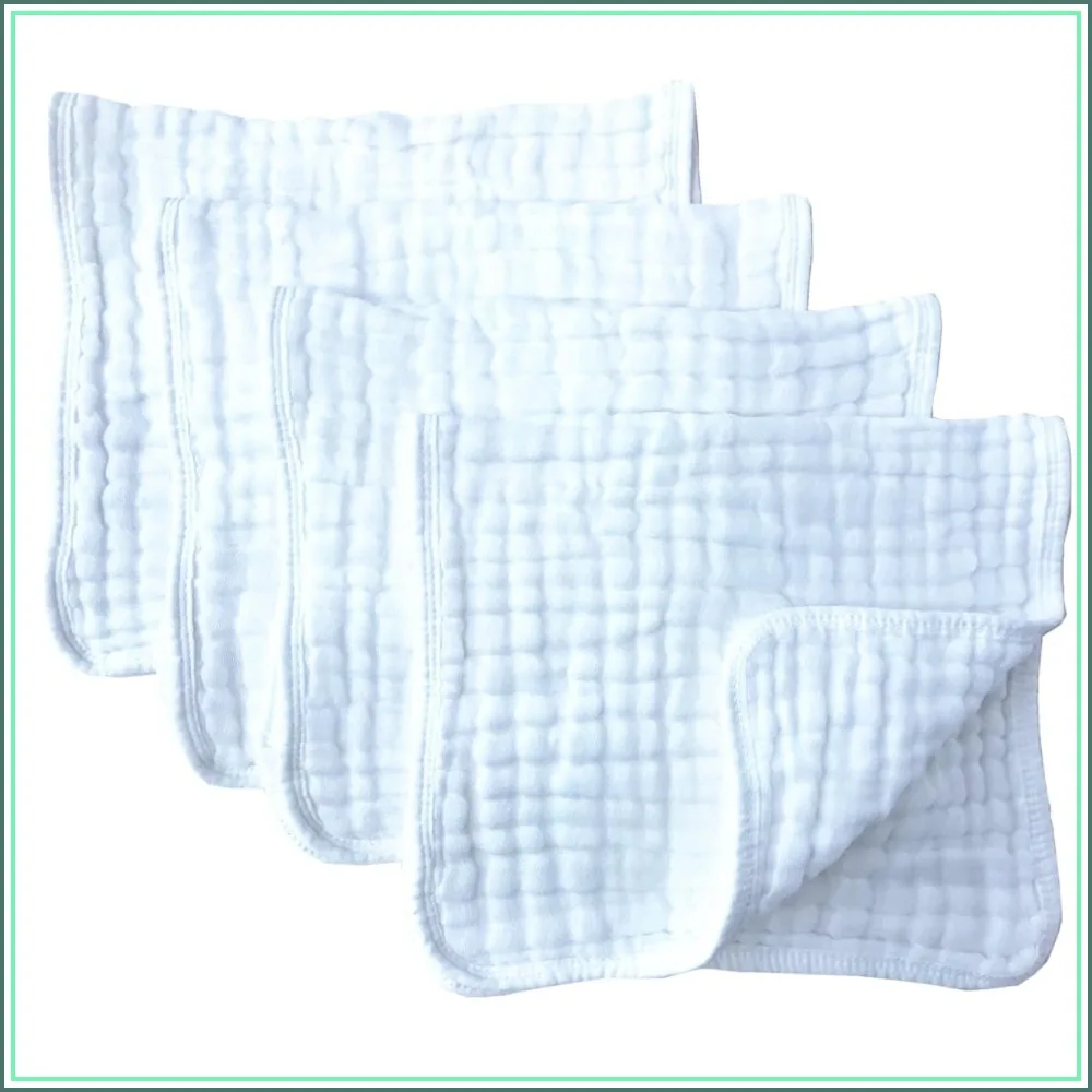 Extra Absorbent 6-Layer Muslin Burp Cloths, 20x10 Inches, 100% Cotton, 4 Pack
Extra Absorbent 6-Layer Muslin Burp Cloths, 20x10 Inches, 100% Cotton, 4 Pack