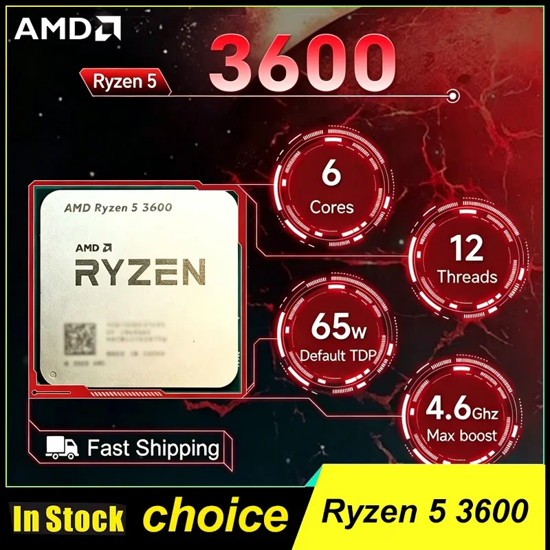 AMD Ryzen 5 3600 AMD R5 3600 CPU 6-Core 12-Thread 4.4GHz Unlocked Desktop Processor Socket AM4 Gaming CPU Without Package
AMD Ryzen 5 3600 AMD R5 3600 CPU 6-Core 12-Thread 4.4GHz Unlocked Desktop Processor Socket AM4 Gaming CPU Without Package