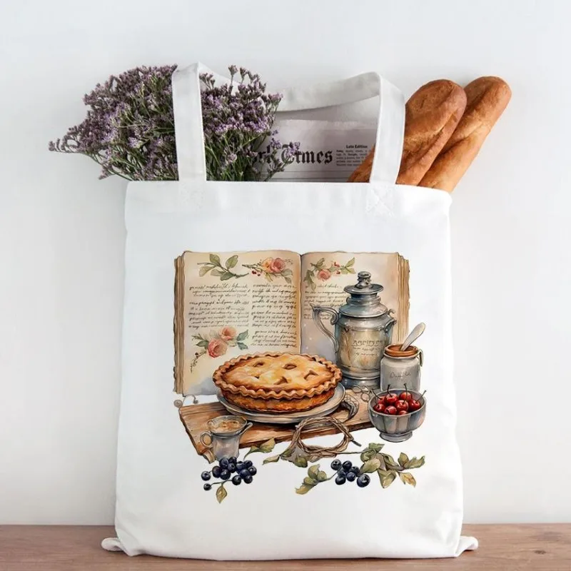 Grandma's Pie Recipe Iron-on print Women Canvas Tote Bag Shoulder Handbag Bag Shopping Bag Fashion Girl Shoulder Bag Reusable
Grandma's Pie Recipe Iron-on print Women Canvas Tote Bag Shoulder Handbag Bag Shopping Bag Fashion Girl Shoulder Bag Reusable