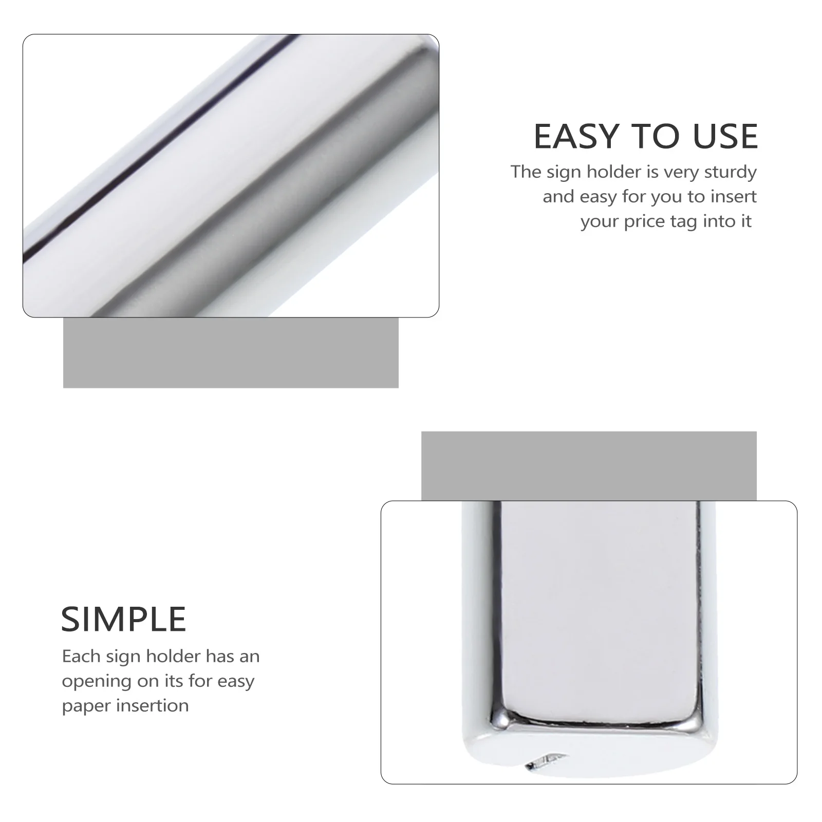 2pcs Metal Price Tag Holder Mini Label Clamp Sturdy Sign Display Clip For Retail Store Restaurant Office Wedding Advertising
2pcs Metal Price Tag Holder Mini Label Clamp Sturdy Sign Display Clip For Retail Store Restaurant Office Wedding Advertising
