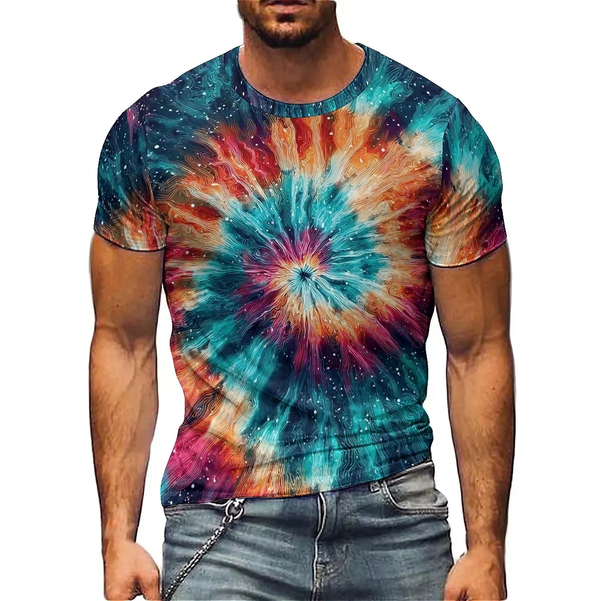 Summer Adult European & American Trend Men's 3D Printed Short-Sleeve T-Shirt - High-Quality Printing Smooth Shirt-Style Top
Summer Adult European & American Trend Men's 3D Printed Short-Sleeve T-Shirt - High-Quality Printing Smooth Shirt-Style Top