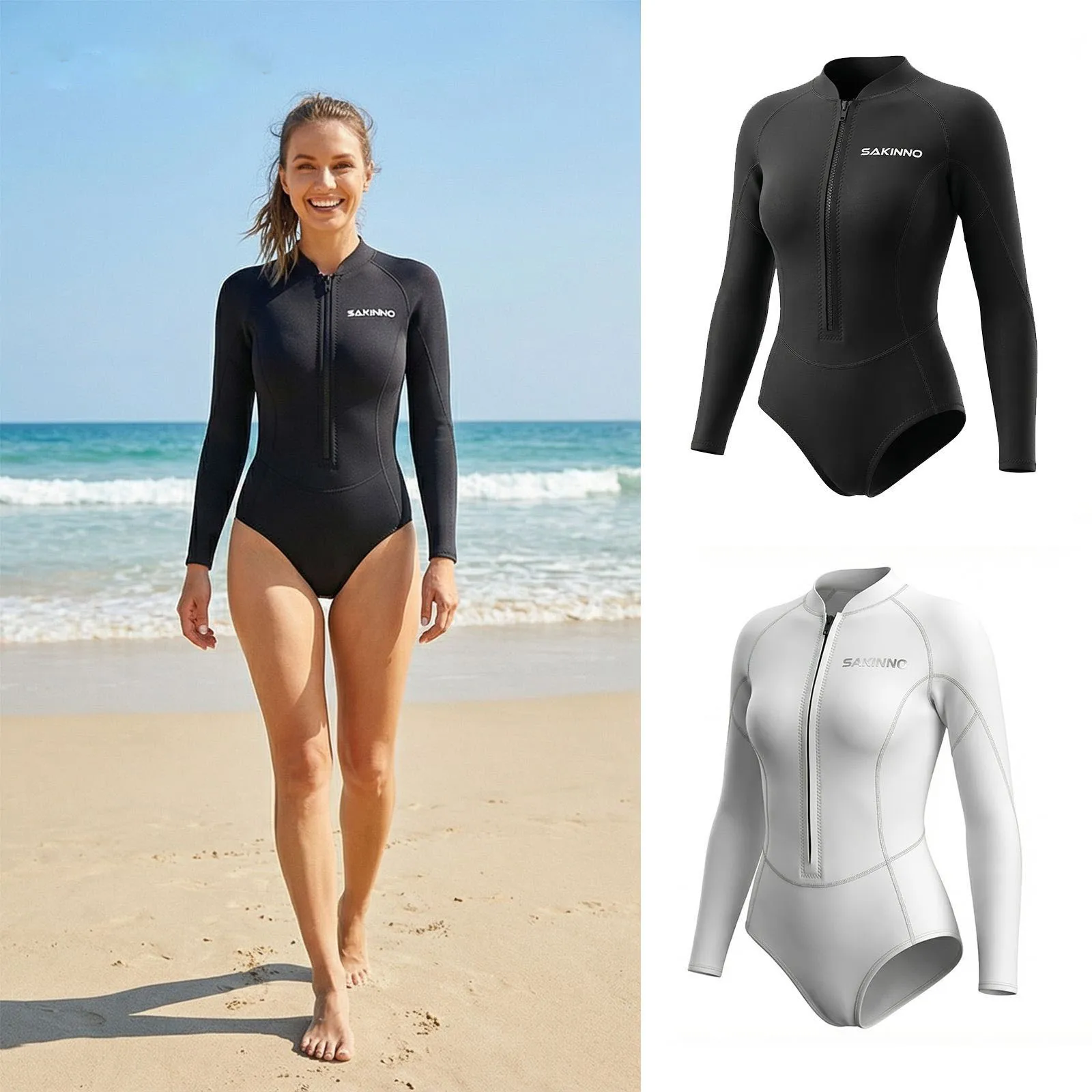 New Women's 2mm Neoprene Swimwear Long Sleeve Bikini Wetsuit Diving Surfing Training Suit Keep Warm Swimming Free-dive Wear
New Women's 2mm Neoprene Swimwear Long Sleeve Bikini Wetsuit Diving Surfing Training Suit Keep Warm Swimming Free-dive Wear