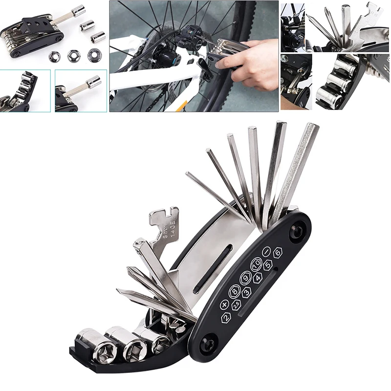 Mountain Bike Portable Socket, Multipurpose Wrench, Bicycle Multi Tool, Screwdriver, Motorcycle Repair Tools, 16 in 1
Mountain Bike Portable Socket, Multipurpose Wrench, Bicycle Multi Tool, Screwdriver, Motorcycle Repair Tools, 16 in 1