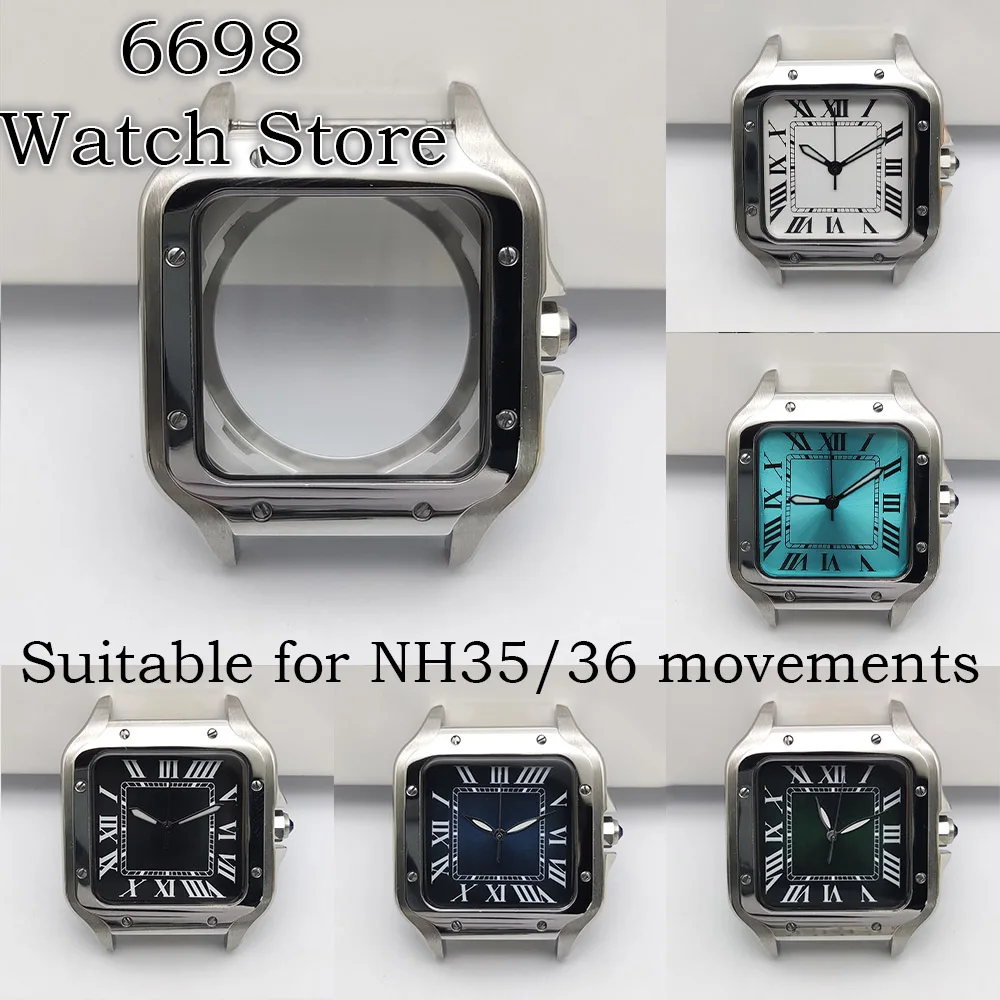 NH35 Square Case 38mm Stainless Steel Vintage Case Sapphire Suitable for NH35/36 movements Watch modification accessories
NH35 Square Case 38mm Stainless Steel Vintage Case Sapphire Suitable for NH35/36 movements Watch modification accessories