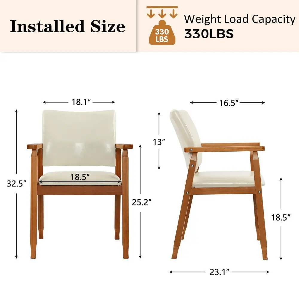 MidCentury Modern Dining Chairs with Armrest Set of 1, PU Leather Upholstered Dining Room Chairs with Solid Wood Frame, Walnut K
MidCentury Modern Dining Chairs with Armrest Set of 1, PU Leather Upholstered Dining Room Chairs with Solid Wood Frame, Walnut K