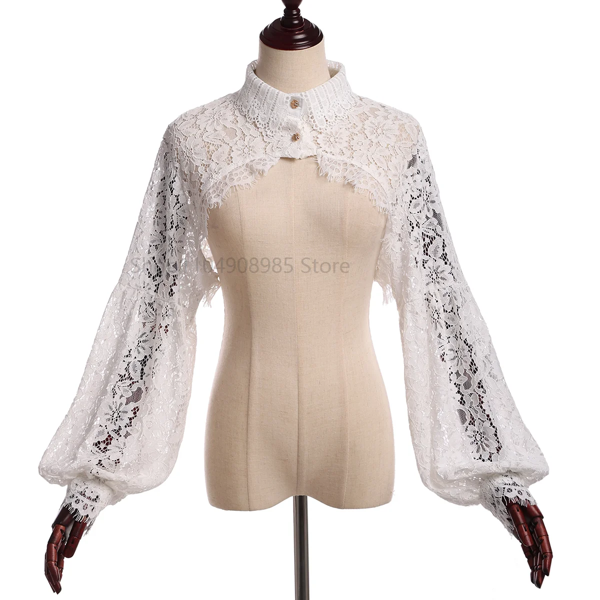 Lace Shrugs Women Puff Long Sleeve Half Top Blouse Ruffled Detachable False Fake Collar Costume Accessories
Lace Shrugs Women Puff Long Sleeve Half Top Blouse Ruffled Detachable False Fake Collar Costume Accessories