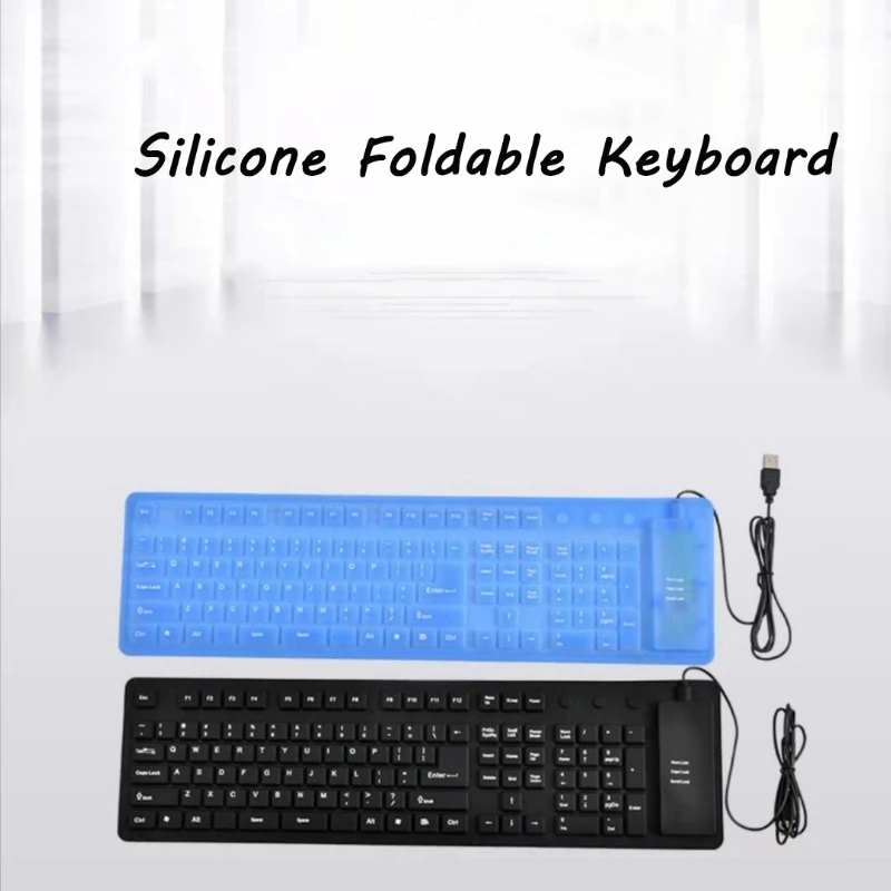 Silicone Foldable Keyboard With USB Wired for PC Computer Laptop Ultra-Thin Silent Design Keyboard Travel Essential Keyboard
Silicone Foldable Keyboard With USB Wired for PC Computer Laptop Ultra-Thin Silent Design Keyboard Travel Essential Keyboard