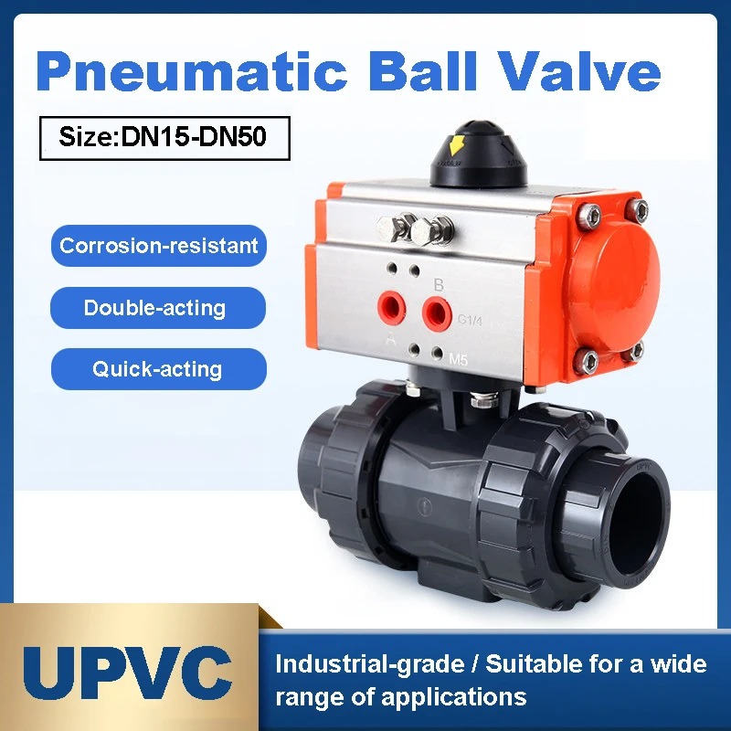 DN15 DN20 DN25 DN40 DN50 UPVC Pneumatic Plastic Ball Valve Acid And Alkali Corrosion Resistant
DN15 DN20 DN25 DN40 DN50 UPVC Pneumatic Plastic Ball Valve Acid And Alkali Corrosion Resistant