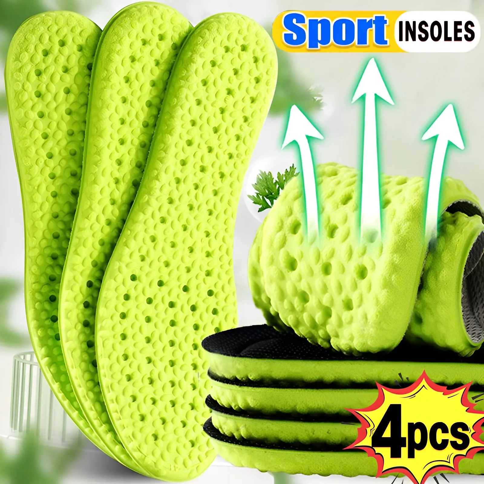 4PCS Sports Insoles Wormwood Deodorant Breathable Insole Plantar Fasciitis Orthopedic Shoe Pads Men Women Cushioning Inserts Pad
4PCS Sports Insoles Wormwood Deodorant Breathable Insole Plantar Fasciitis Orthopedic Shoe Pads Men Women Cushioning Inserts Pad