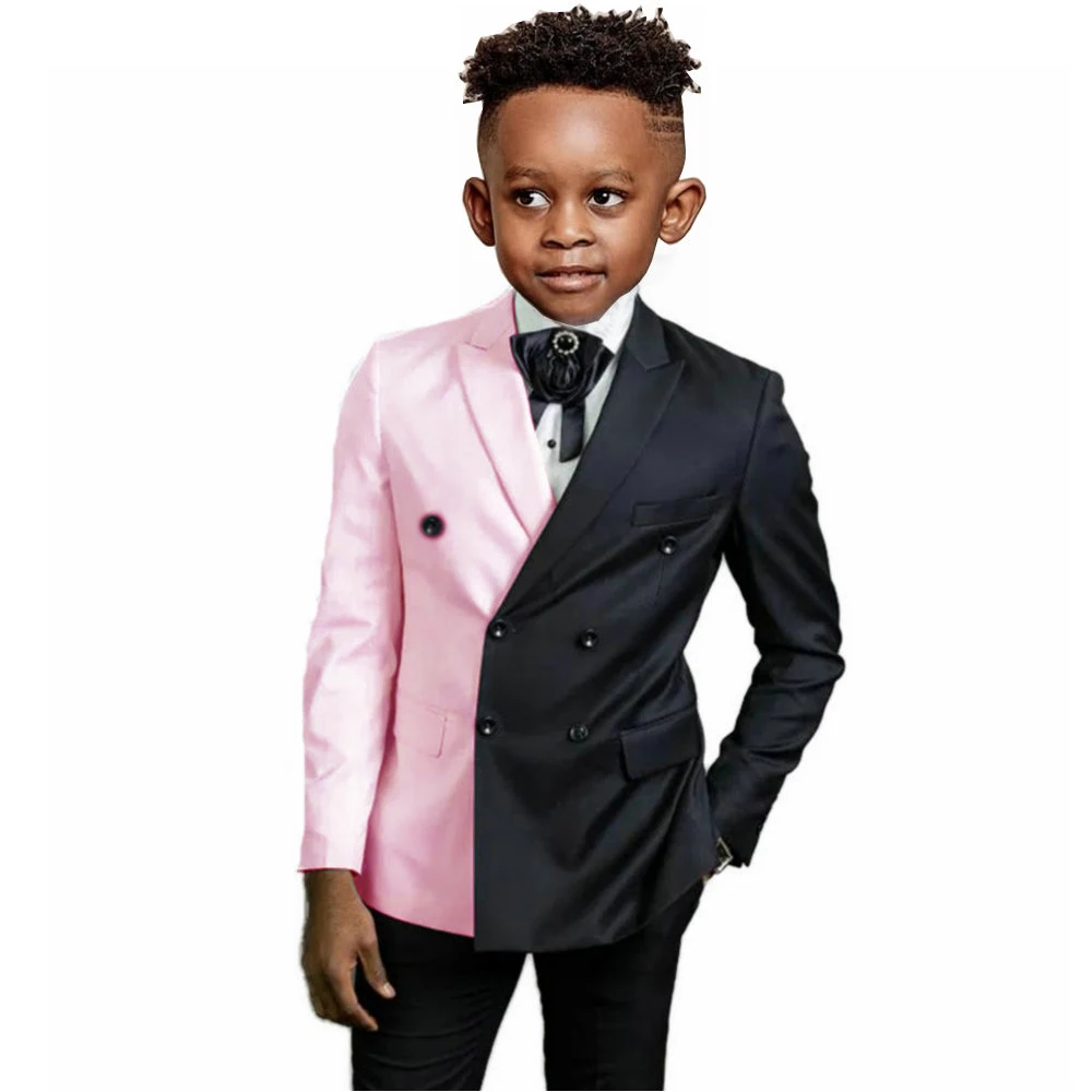 Boys Suits 2 Pieces Wedding Tuxedo Double Breasted Jacket Pants Patchwork Design Clothes For Kids Custom Suits
Boys Suits 2 Pieces Wedding Tuxedo Double Breasted Jacket Pants Patchwork Design Clothes For Kids Custom Suits