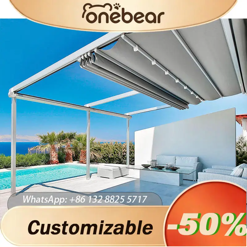 Any Size Custom Large Motorized Sliding Retractable Roof Awning Canopy All Weather Shelter For Outdoor Restaurant Bar Patio
Any Size Custom Large Motorized Sliding Retractable Roof Awning Canopy All Weather Shelter For Outdoor Restaurant Bar Patio