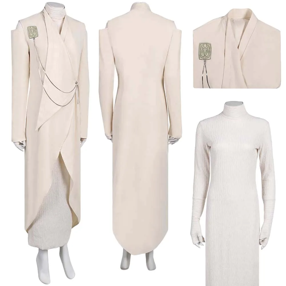 Fantasia Mon Mothma Cosplay Clothing Beige 2025 TV Space Battle Andor Disfraz Costume Women Halloween Carnival Party Clothes
Fantasia Mon Mothma Cosplay Clothing Beige 2025 TV Space Battle Andor Disfraz Costume Women Halloween Carnival Party Clothes