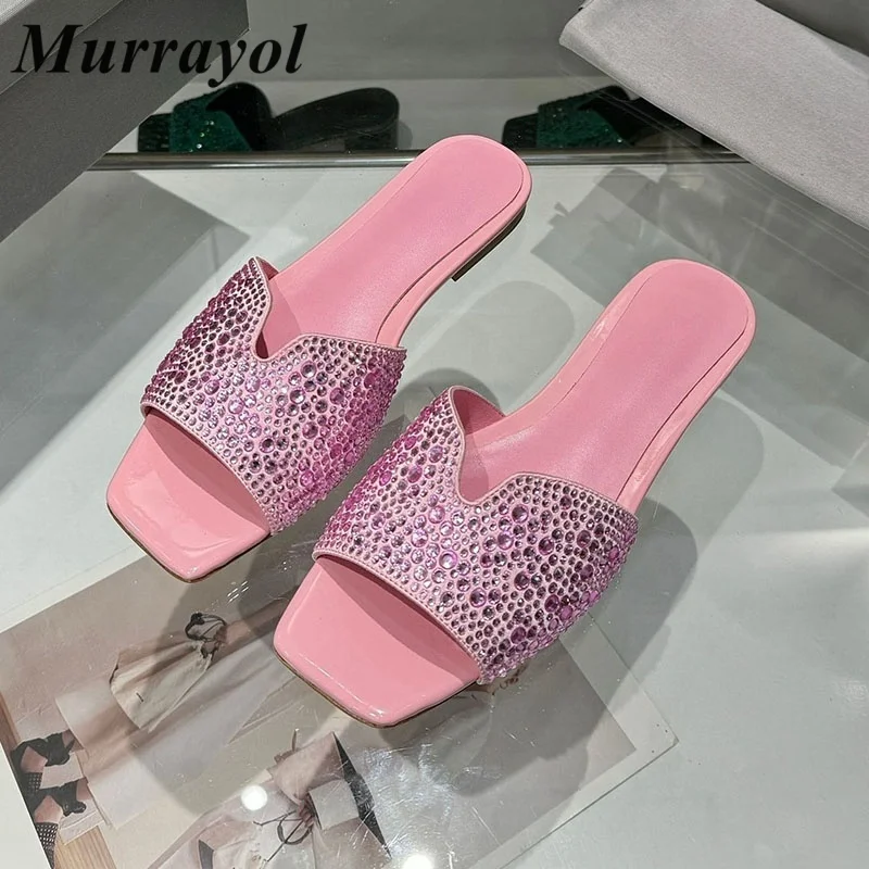 Slippers Bling Bling Rhinestone Decor One Strap Vacation Shoes Women Pinch Toe Open Toe Flat Bottom Slides Summer Party Shoes
Slippers Bling Bling Rhinestone Decor One Strap Vacation Shoes Women Pinch Toe Open Toe Flat Bottom Slides Summer Party Shoes